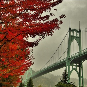 St. Johns Bridge in Portland by Instagrammer mikephotog